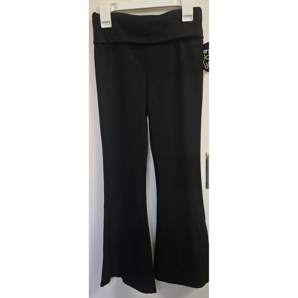 Art Class Girls Black Flare Leggings Fold Over Waist Yoga Pants Size M 8